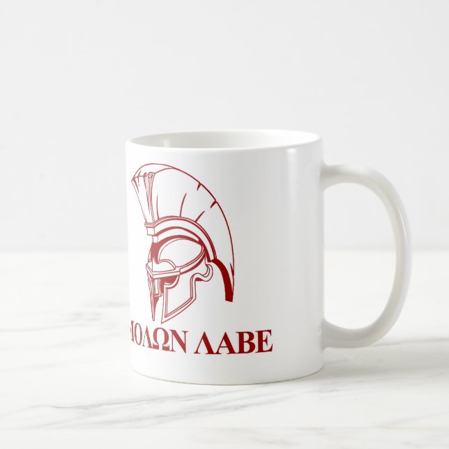 Caneca De Café O grego espartano vem tomar-lhe Molon Labe (Direita)