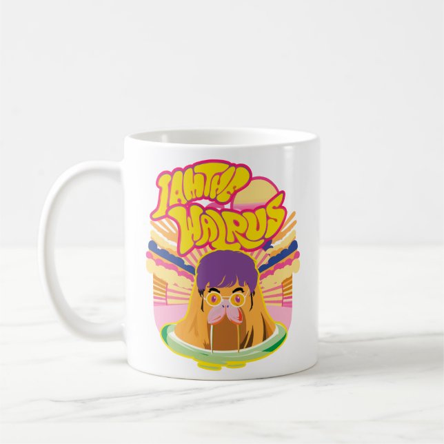 Caneca De Café O Groovy Walrus - Vibes do Retro Rock (Esquerda)