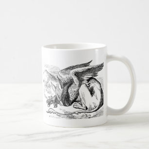 Caneca De Café O Gryphon de Alice no país das maravilhas