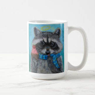 Caneca De Café "O guaxinim pequeno do cupcake celestial " ama seu