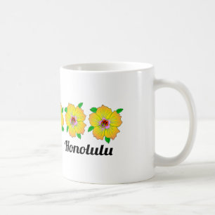Caneca De Café O hibiscus havaiano floresce Honolulu Havaí