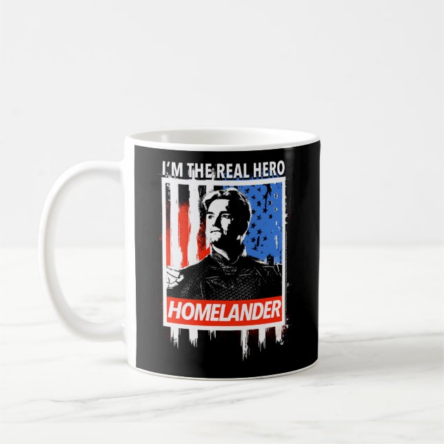 Caneca De Café O Homelander Eu Sou O Verdadeiro Herói Americano (Esquerda)