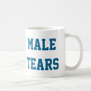 Caneca De Café O homem azul rasga a turquesa irónica de Misandry