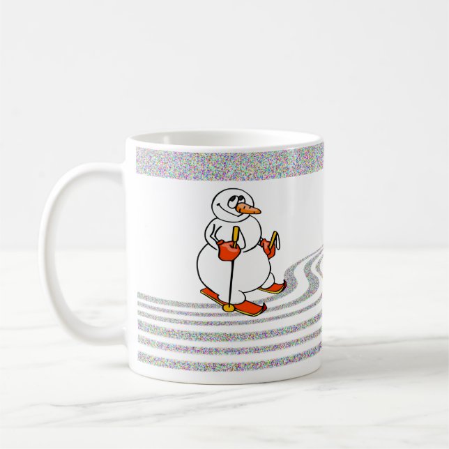 Caneca De Café O Homem de Neve do Esqui - (Esquerda)
