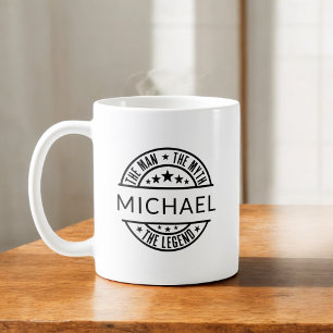 Caneca De Café O Homem O Mito O Nome Personalizado Da Legenda