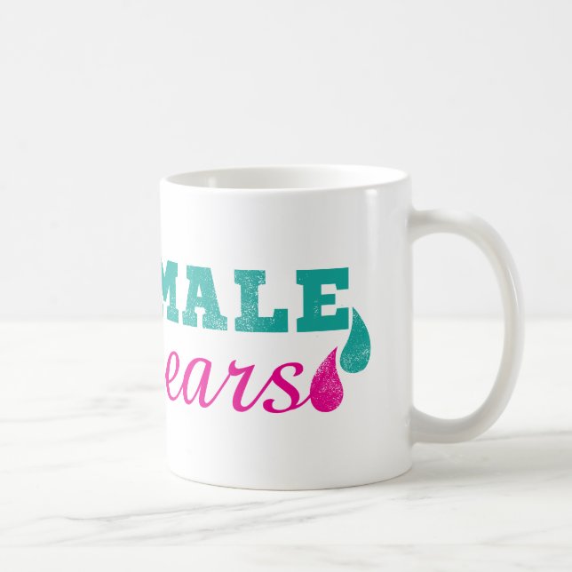 Caneca De Café O homem rasga o rosa engraçado e a cerceta (Direita)