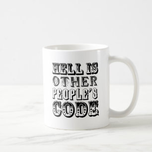 Caneca De Café O inferno é o código do outro pessoa