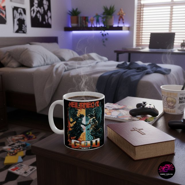 Caneca De Café O Inferno Tentou Que Deus Negasse A Fé Cristã (Before the day starts, remember who already won.)