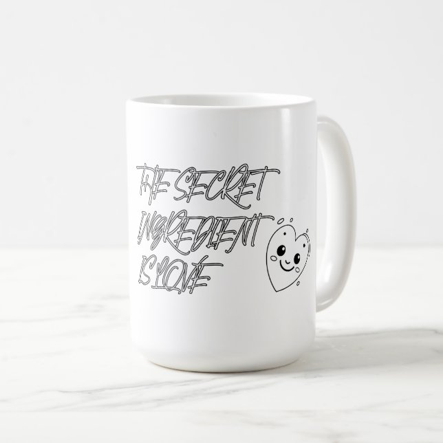 Caneca De Café O Ingrediente Secreto é AMOR (Frente Esquerda)