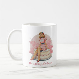 Caneca De Café “O Ingrediente Secreto Sou Eu” Girly Retro