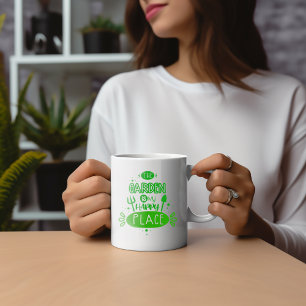Caneca De Café O Jardim é meu lugar feliz - jardinagem