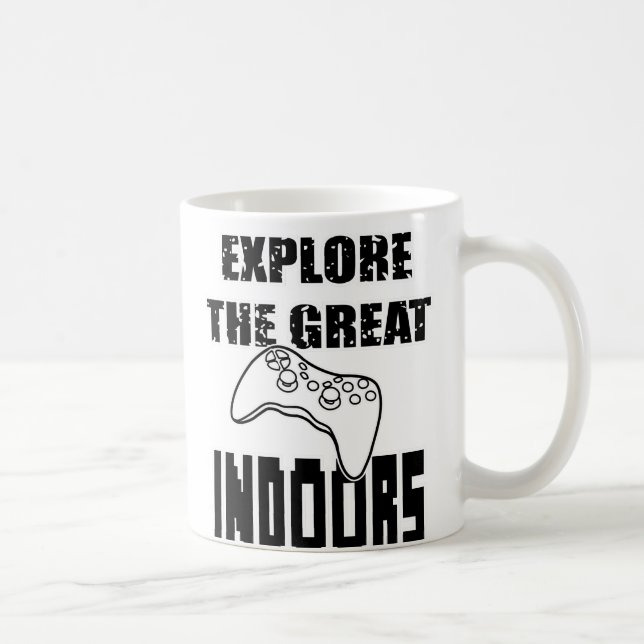 Caneca De Café O jogo de vídeo temia muito: Explore O Excelente D (Direita)