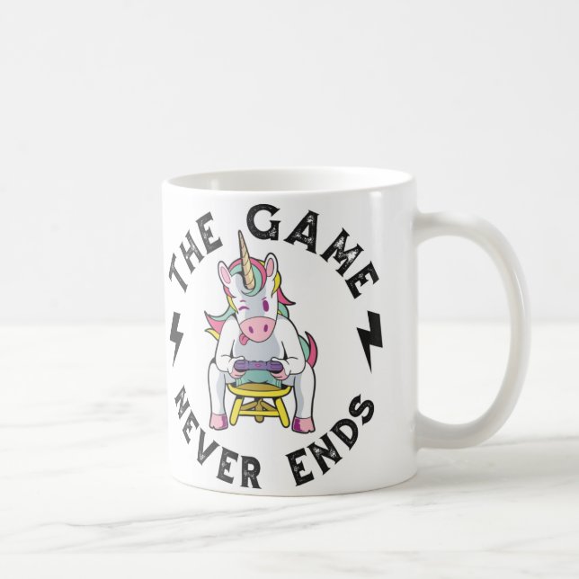 Caneca De Café O Jogo nunca acaba para os Unicórnios (Direita)