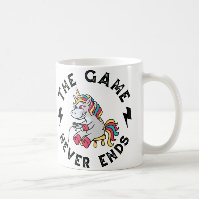 Caneca De Café O Jogo nunca acaba para Unicórnios (Direita)