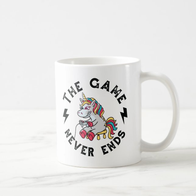 Caneca De Café O Jogo nunca acaba para Unicórnios (Direita)