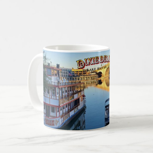 Caneca De Café O Lago Dixie Belle Havasu, Az. (Frente Esquerda)