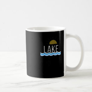 Caneca De Café O Lago É Meu Lugar Feliz Presente De Barco