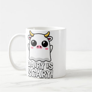 Caneca De Café O Leite É Assustador! Galinha Lactose Ghost Cow Pu