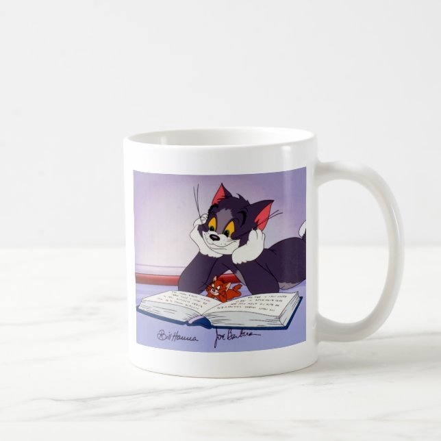 Caneca De Café O Livro De Leitura De Tom E Jerry Foi Autografado (Direita)
