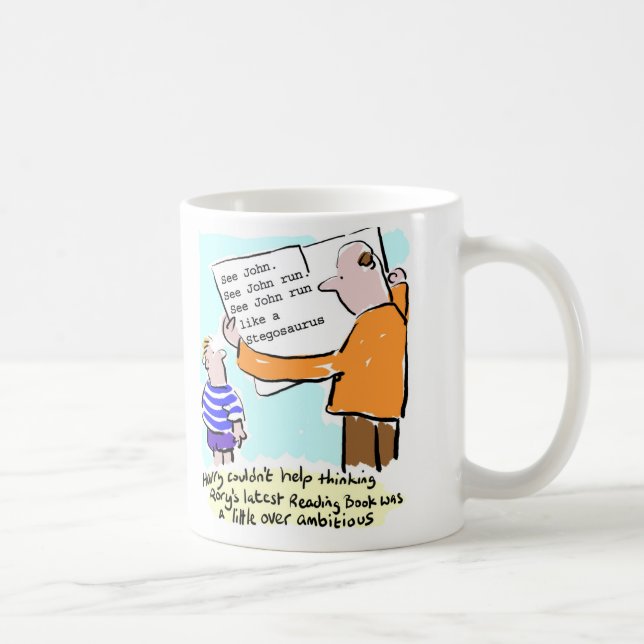 Caneca De Café O Livro Leitura da Criança é bastante ambicioso. P (Direita)