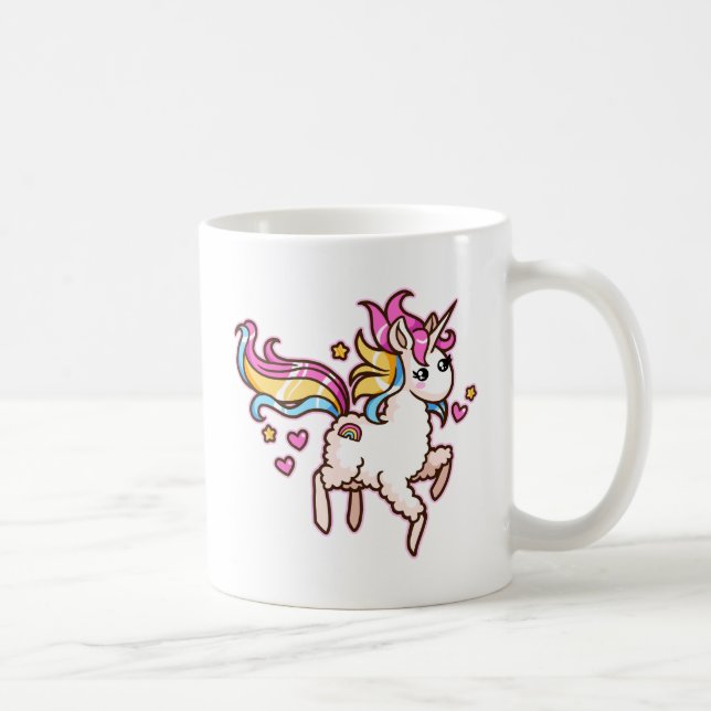 Caneca De Café O Llamacorn majestoso (Direita)