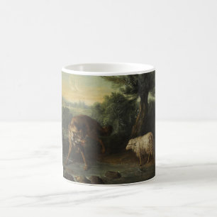Caneca De Café O Lobo e o Lamb (por Jean-Baptiste Oudry)
