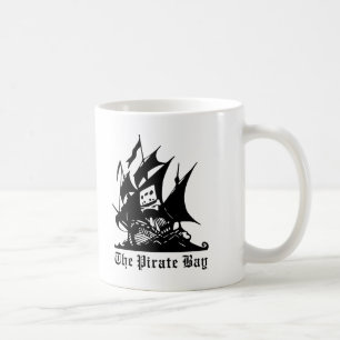 Caneca De Café o logotipo do navio de pirata da baía do pirata