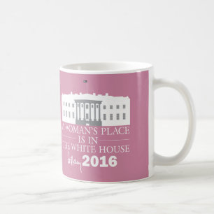 Caneca De Café O lugar de uma mulher é na Casa Branca, Hillary M