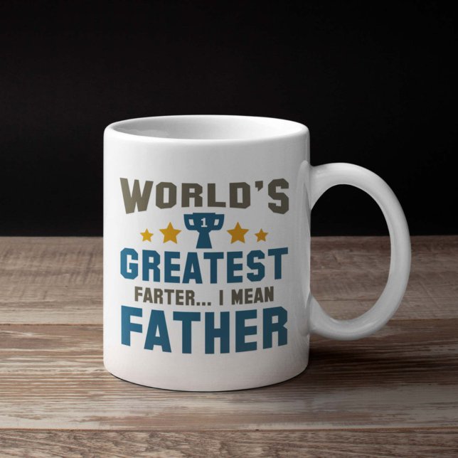Caneca De Café O maior agricultor do mundo (world's greatest farter I mean father mug)