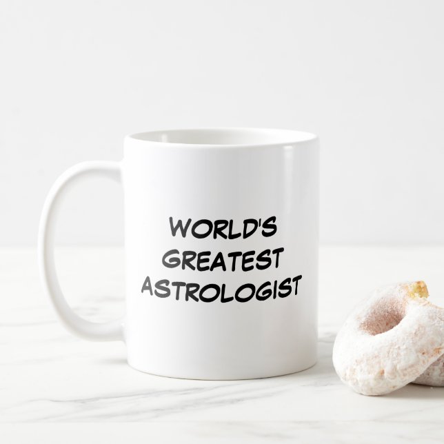 Caneca De Café "O Maior Astrologista do Mundo" Mug (Com Donut)