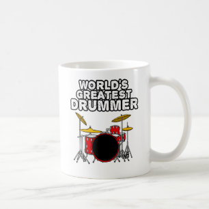 Caneca De Café O maior baterista do mundo, músico do kit de tambo