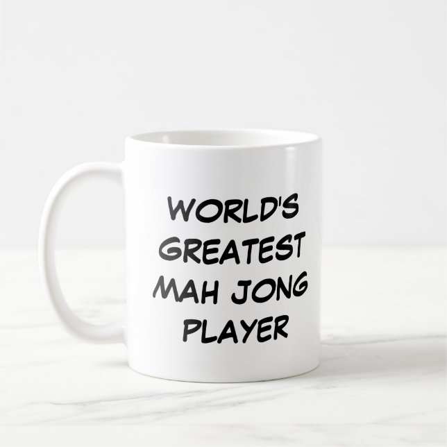 Caneca De Café "O Maior Jogador Mah Jong do Mundo" Mug (Esquerda)