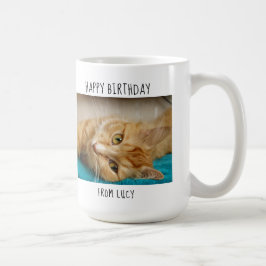 Caneca De Café O maior Pai de gatos do mundo - feliz aniversário