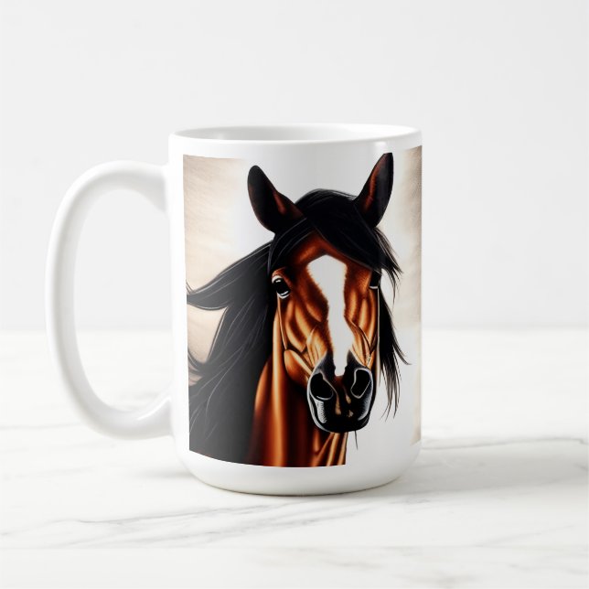Caneca De Café O Majestoso Mustang - O Espírito Da Liberdade (Esquerda)