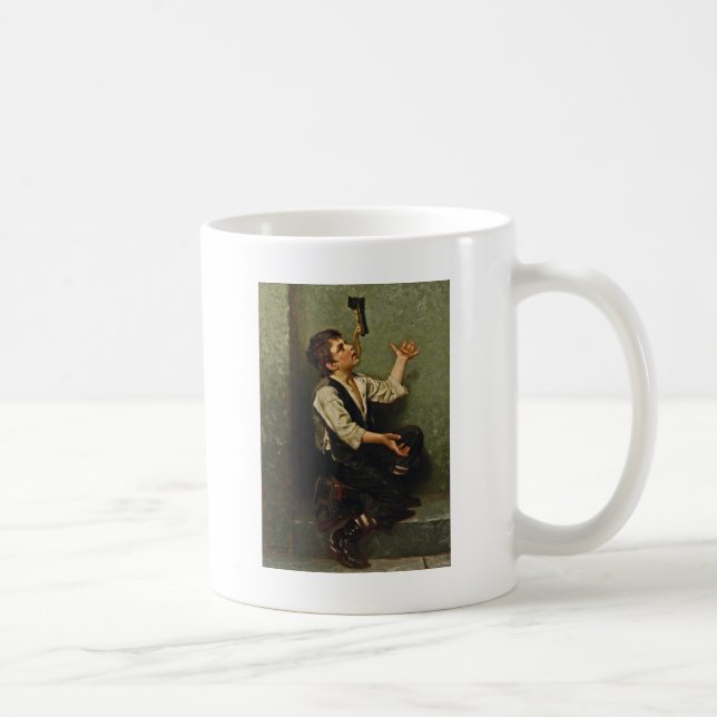 Caneca De Café O Malabarista 1882 ~ Menino Lustrador de Sapatos (Direita)