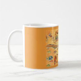 Caneca De Café O Mapa das Índias Ocidentais Caribes Mug