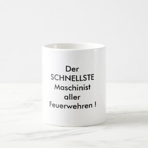 Caneca De Café O maquinista RÁPIDO todos corpos de bombeiros!