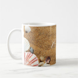 Caneca De Café O mar da praia descasca a ilha das férias do