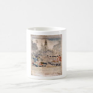 Caneca De Café O Massacre de Boston, Paul Revere King Street