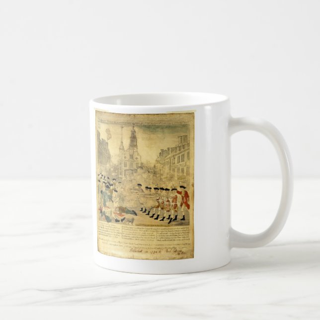 Caneca De Café O massacre de Boston por Paul Revere (Direita)