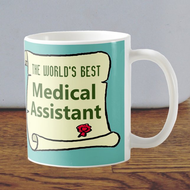 Caneca De Café O Melhor Assistente Médico do Mundo. (Criador carregado)