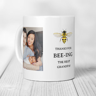 Caneca De Café O Melhor Avô   Abelhas e Fotos Simples