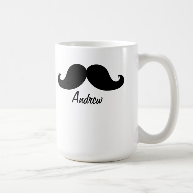 CANECA DE CAFÉ O MELHOR BIGODE PRETO PERSONALIZADO (Direita)