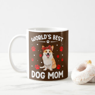 Caneca De Café O melhor cachorro de Corgi do mundo mãe Dia de as