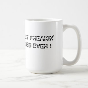 CANECA DE CAFÉ O MELHOR CHEFE DE FREAKIN NUNCA
