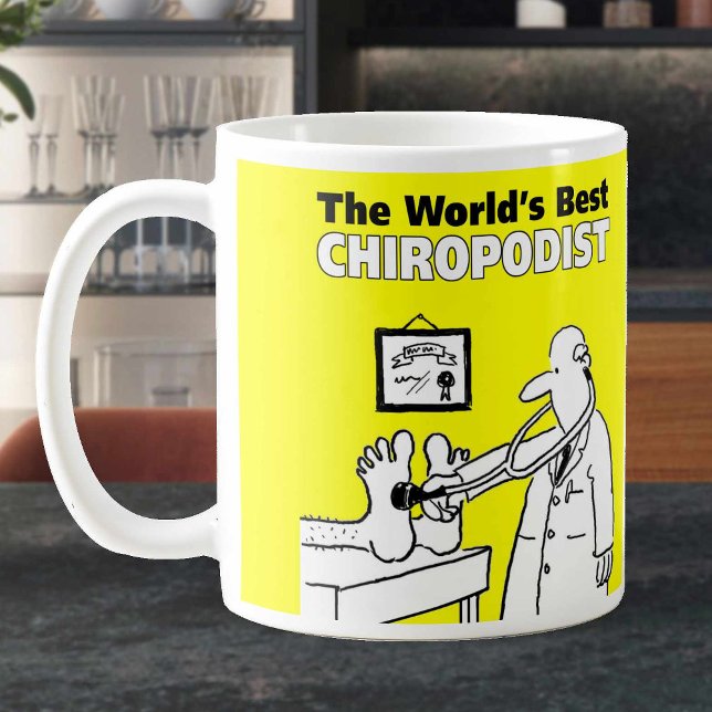 Caneca De Café O melhor Chiropodista do mundo (Criador carregado)