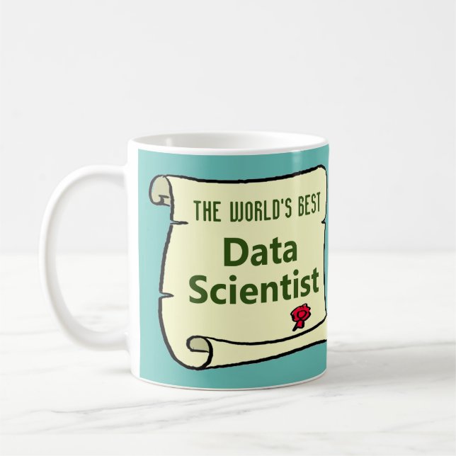 Caneca De Café O melhor cientista de dados do mundo. (Esquerda)