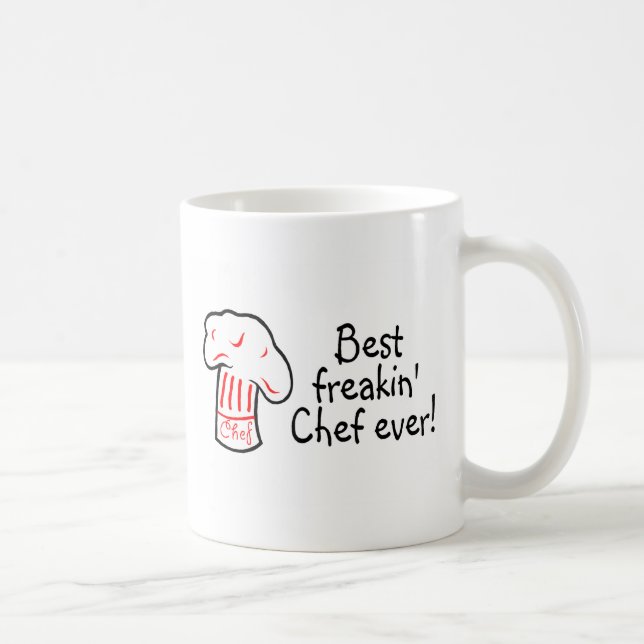 Caneca De Café O melhor cozinheiro chefe de Freakin nunca (Direita)
