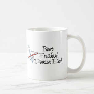 Caneca De Café O melhor dentista de Freakin nunca