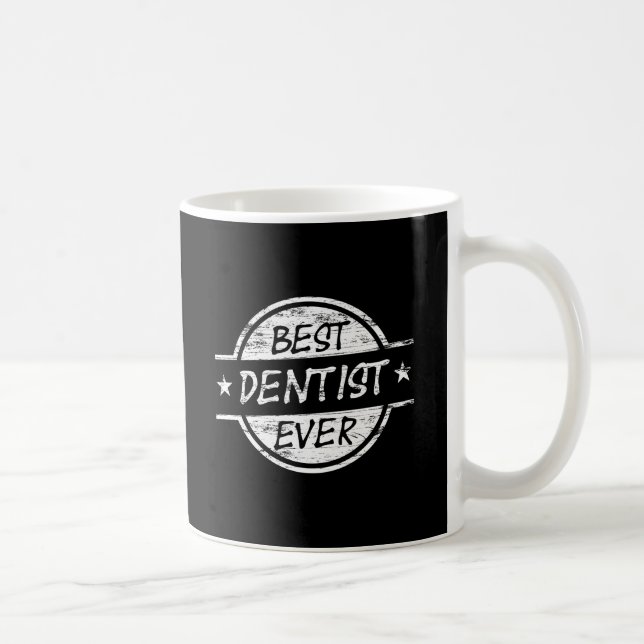 Caneca De Café O melhor dentista sempre branco (Direita)
